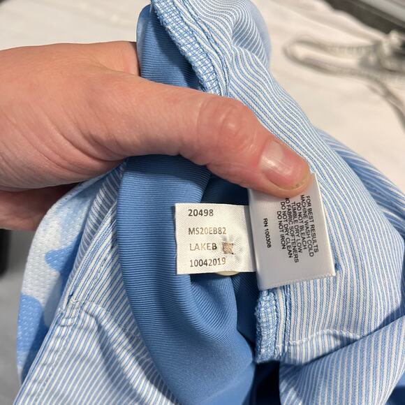 Peter Millar Salem High Drape Performance Golf Shorts in Blue Men's Size 44 - Picture 7 of 8